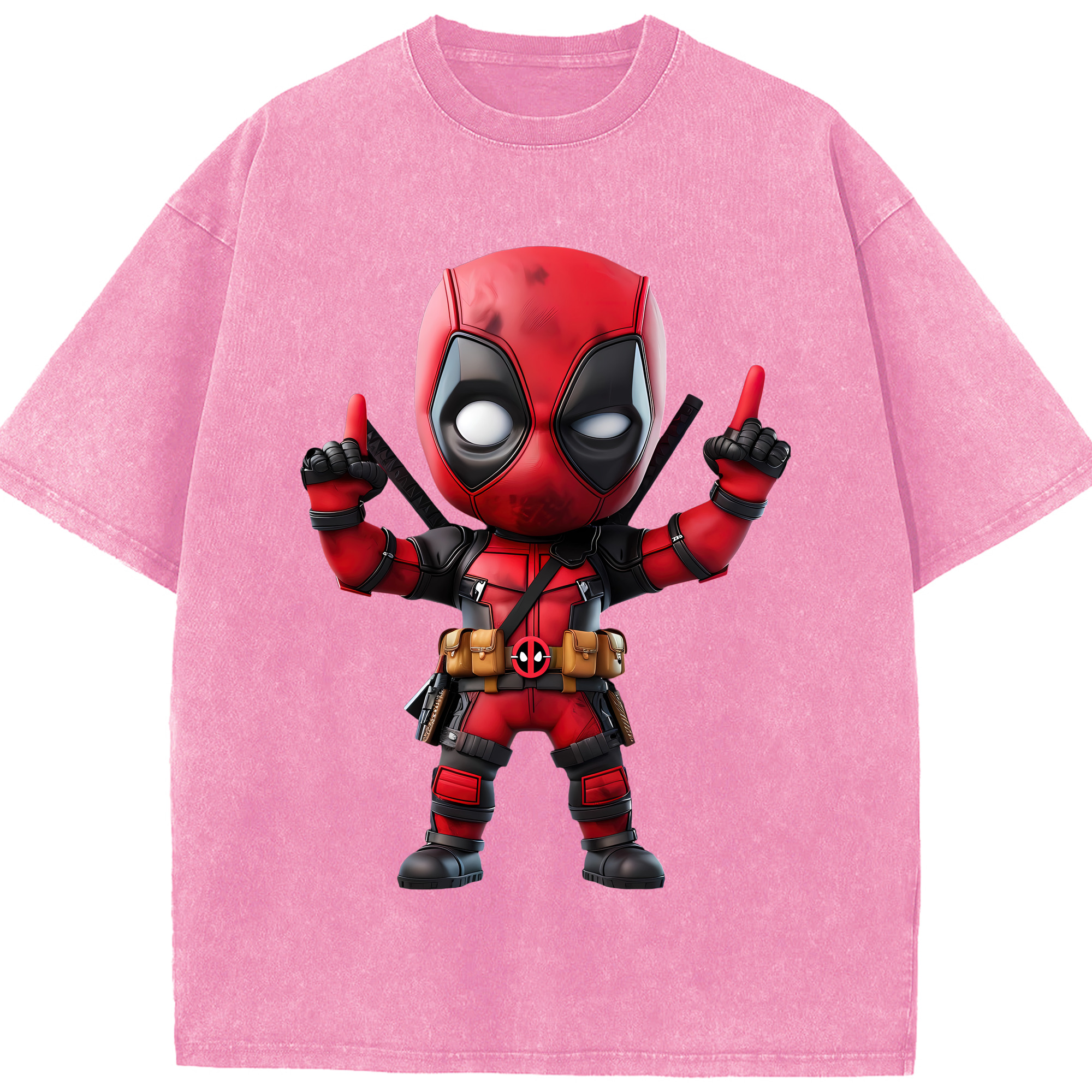 （画像用） Deadpool デッドプール 綿100% ヴィンテージ風 半袖Tシャツ（フロントプリント）